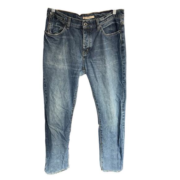 John Varvatos Jeans Men's 32R Bootcut Button Fly Midrise Medium Wash Western